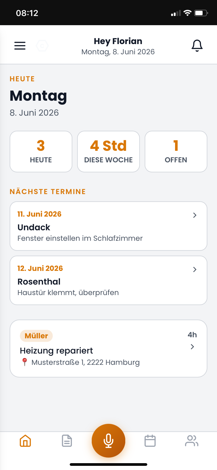 Dein Tag auf einen Blick
