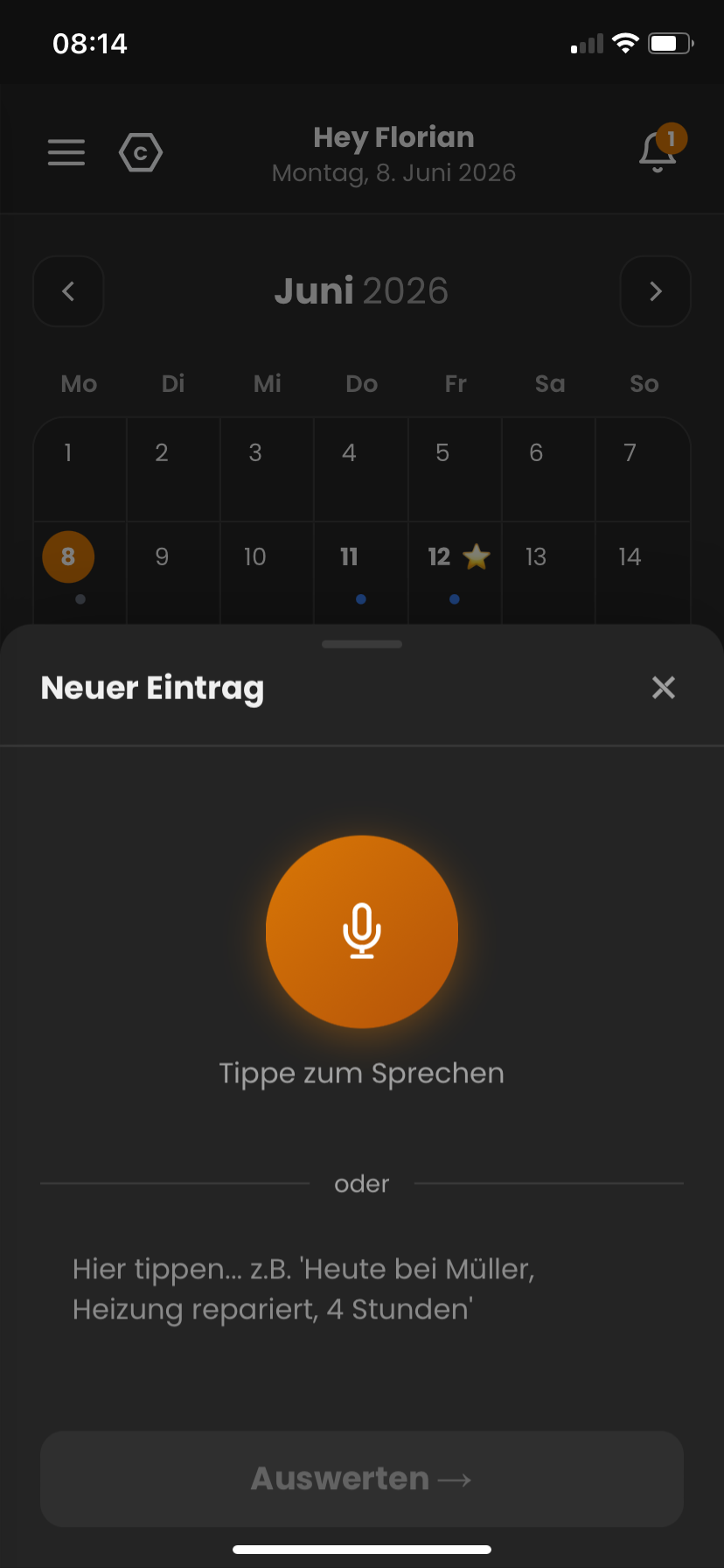 Einfach reinsprechen
