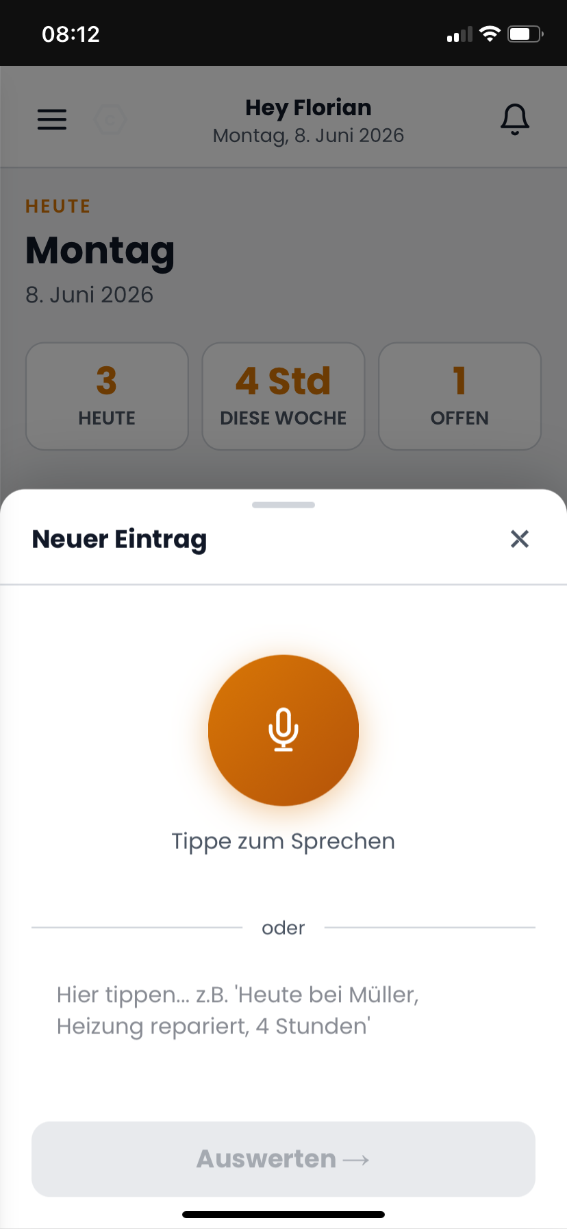Einfach reinsprechen
